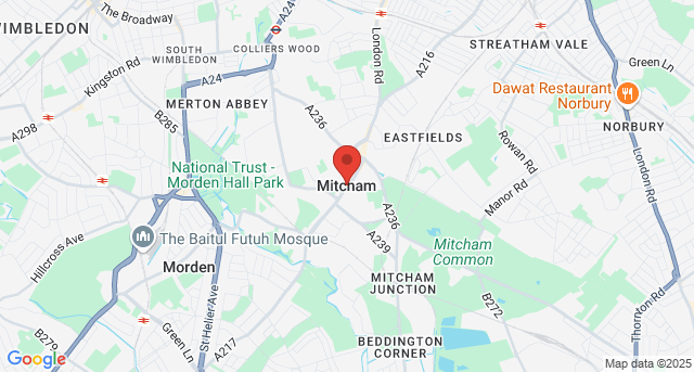 Mitcham Locksmith Service - Local Area Map